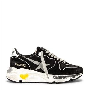 Golden Goose Running Sole Sneaker Black/Gray/Yellow size 41